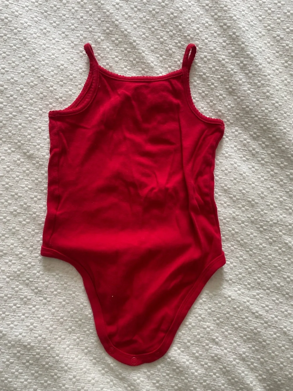 Carter's Red Tank Top with Silver & Blue Glitter Text